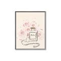 Picture of Paris Perfume and Roses _GroupedProduct_Rectangle_Portrait_Canvas_Framed_