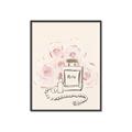 Picture of Paris Perfume and Roses _GroupedProduct_Rectangle_Portrait_Canvas_Framed_