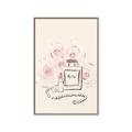 Picture of Paris Perfume and Roses _GroupedProduct_Rectangle_Portrait_Canvas_Framed_