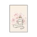 Picture of Paris Perfume and Roses _GroupedProduct_Rectangle_Portrait_Canvas_Framed_