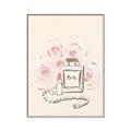 Picture of Paris Perfume and Roses _GroupedProduct_Rectangle_Portrait_Canvas_Framed_