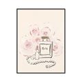 Picture of Paris Perfume and Roses _GroupedProduct_Rectangle_Portrait_Canvas_Framed_