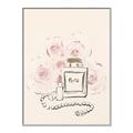Picture of Paris Perfume and Roses _GroupedProduct_Rectangle_Portrait_Canvas_Framed_