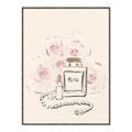 Picture of Paris Perfume and Roses _GroupedProduct_Rectangle_Portrait_Canvas_Framed_