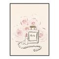 Picture of Paris Perfume and Roses _GroupedProduct_Rectangle_Portrait_Canvas_Framed_