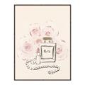 Picture of Paris Perfume and Roses _GroupedProduct_Rectangle_Portrait_Canvas_Framed_