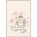Picture of Paris Perfume and Roses _GroupedProduct_Rectangle_Portrait_Canvas_Framed_