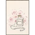 Picture of Paris Perfume and Roses _GroupedProduct_Rectangle_Portrait_Canvas_Framed_