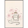 Picture of Paris Perfume and Roses _GroupedProduct_Rectangle_Portrait_Canvas_Framed_
