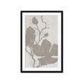 Picture of Floral  Shapes in Beaver Brown I _GroupedProduct_Rectangle_Portrait_Framed_Matted_