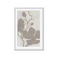 Picture of Floral  Shapes in Beaver Brown I _GroupedProduct_Rectangle_Portrait_Framed_Matted_