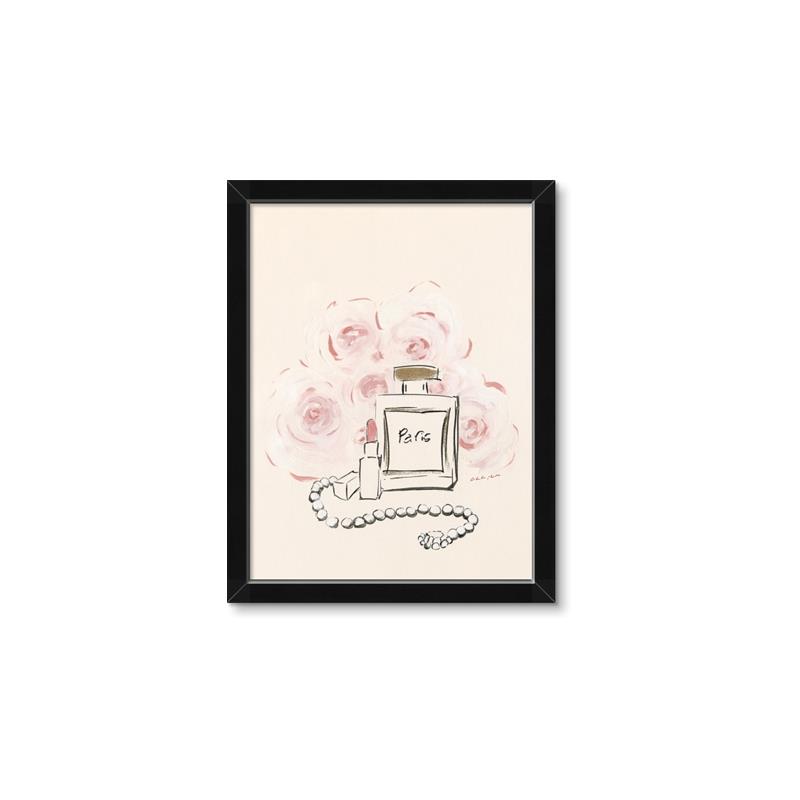 Picture of Paris Perfume and Roses _GroupedProduct_Rectangle_Portrait_Framed_Matted_