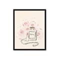 Picture of Paris Perfume and Roses _GroupedProduct_Rectangle_Portrait_Framed_Matted_