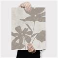 Picture of Floral  Shapes in Beaver Brown III _GroupedProduct_Rectangle_Portrait_Canvas_