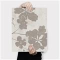 Picture of Floral  Shapes in Beaver Brown IV _GroupedProduct_Rectangle_Portrait_Canvas_