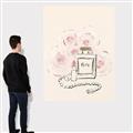 Picture of Paris Perfume and Roses _GroupedProduct_Rectangle_Portrait_Canvas_