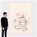 Picture of Paris Perfume and Roses _GroupedProduct_Rectangle_Portrait_Canvas_