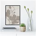 Picture of Floral  Shapes in Beaver Brown I _GroupedProduct_Rectangle_Portrait_Canvas_Framed_