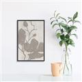 Picture of Floral  Shapes in Beaver Brown I _GroupedProduct_Rectangle_Portrait_Canvas_Framed_