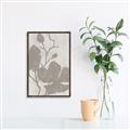 Picture of Floral  Shapes in Beaver Brown I _GroupedProduct_Rectangle_Portrait_Canvas_Framed_