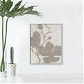 Picture of Floral  Shapes in Beaver Brown I _GroupedProduct_Rectangle_Portrait_Canvas_Framed_