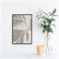 Picture of Floral  Shapes in Beaver Brown II _GroupedProduct_Rectangle_Portrait_Canvas_Framed_