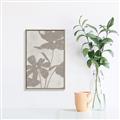 Picture of Floral  Shapes in Beaver Brown III _GroupedProduct_Rectangle_Portrait_Canvas_Framed_