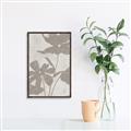 Picture of Floral  Shapes in Beaver Brown III _GroupedProduct_Rectangle_Portrait_Canvas_Framed_
