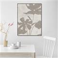 Picture of Floral  Shapes in Beaver Brown III _GroupedProduct_Rectangle_Portrait_Canvas_Framed_