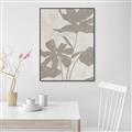 Picture of Floral  Shapes in Beaver Brown III _GroupedProduct_Rectangle_Portrait_Canvas_Framed_
