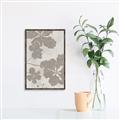 Picture of Floral  Shapes in Beaver Brown IV _GroupedProduct_Rectangle_Portrait_Canvas_Framed_