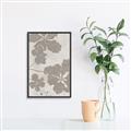 Picture of Floral  Shapes in Beaver Brown IV _GroupedProduct_Rectangle_Portrait_Canvas_Framed_