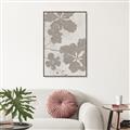 Picture of Floral  Shapes in Beaver Brown IV _GroupedProduct_Rectangle_Portrait_Canvas_Framed_