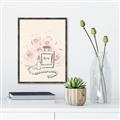 Picture of Paris Perfume and Roses _GroupedProduct_Rectangle_Portrait_Canvas_Framed_