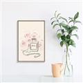 Picture of Paris Perfume and Roses _GroupedProduct_Rectangle_Portrait_Canvas_Framed_