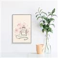 Picture of Paris Perfume and Roses _GroupedProduct_Rectangle_Portrait_Canvas_Framed_