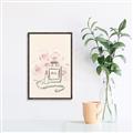 Picture of Paris Perfume and Roses _GroupedProduct_Rectangle_Portrait_Canvas_Framed_