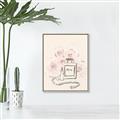 Picture of Paris Perfume and Roses _GroupedProduct_Rectangle_Portrait_Canvas_Framed_