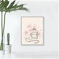 Picture of Paris Perfume and Roses _GroupedProduct_Rectangle_Portrait_Canvas_Framed_