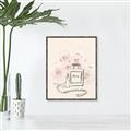 Picture of Paris Perfume and Roses _GroupedProduct_Rectangle_Portrait_Canvas_Framed_