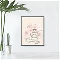 Picture of Paris Perfume and Roses _GroupedProduct_Rectangle_Portrait_Canvas_Framed_