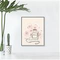 Picture of Paris Perfume and Roses _GroupedProduct_Rectangle_Portrait_Canvas_Framed_