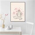 Picture of Paris Perfume and Roses _GroupedProduct_Rectangle_Portrait_Canvas_Framed_