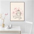 Picture of Paris Perfume and Roses _GroupedProduct_Rectangle_Portrait_Canvas_Framed_