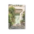 Picture of Pastel Green Door in Spring _GroupedProduct_Rectangle_Portrait_Photography _GroupedProduct_Rectangle_Portrait_Canvas_