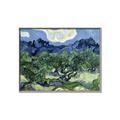 Picture of Vincent Van Gogh's Olive Trees With the Alpilles (1889) _GroupedProduct_Rectangle_Landscape_Canvas_Framed_