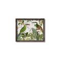 Picture of Green Nostalgic Tropical Birds _GroupedProduct_Rectangle_Landscape_Canvas_Framed_