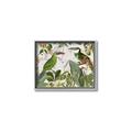 Picture of Green Nostalgic Tropical Birds _GroupedProduct_Rectangle_Landscape_Canvas_Framed_