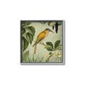 Picture of Yellow Nostalgic Tropical Birds _GroupedProduct_Square_Canvas_Framed_