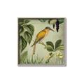 Picture of Yellow Nostalgic Tropical Birds _GroupedProduct_Square_Canvas_Framed_